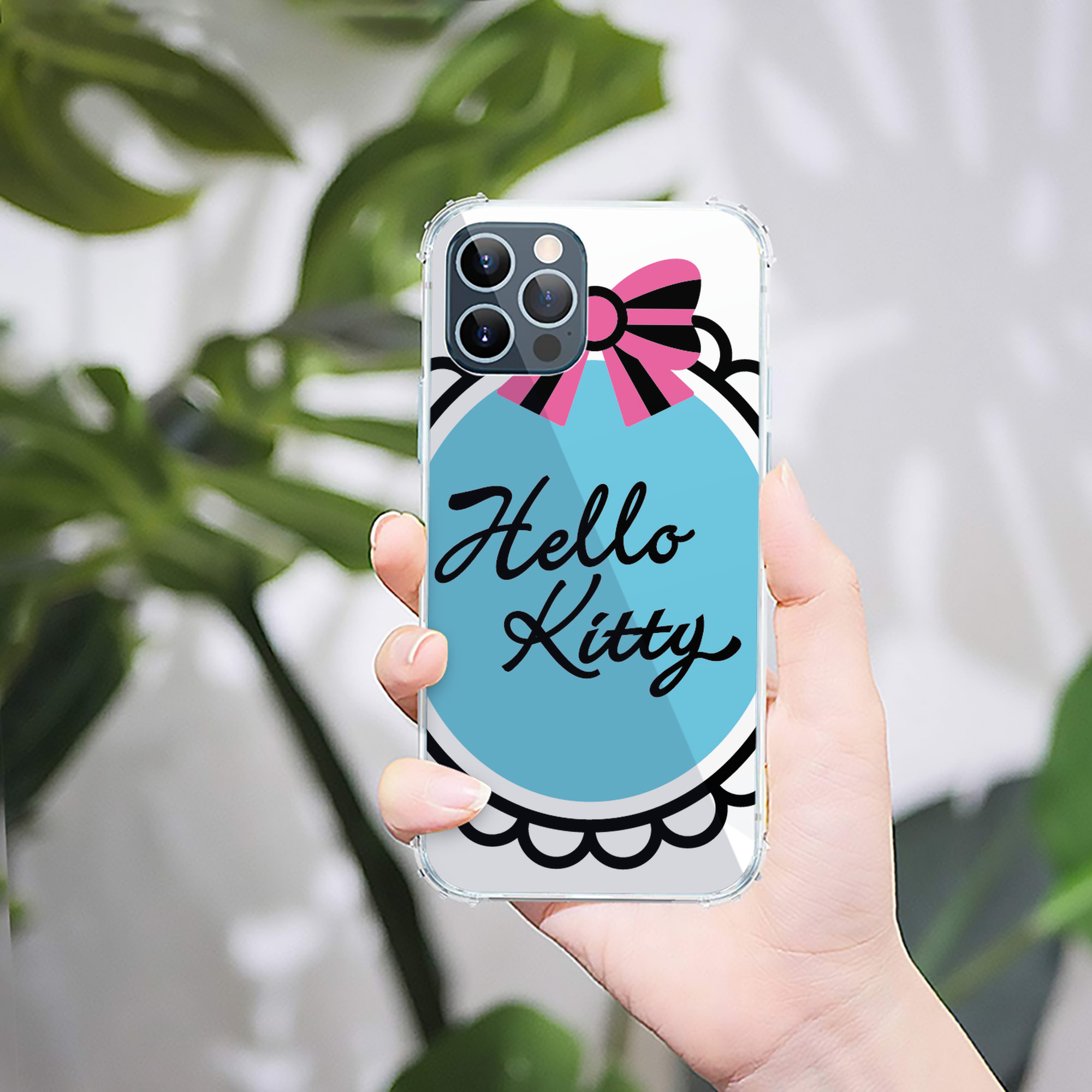 （画像用） Hello Kitty ハローキティ 【iPhone 12シリーズ対応】透明スマホケース（クリアソフトケース）